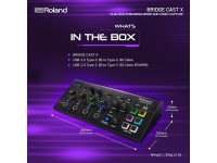 <b>Roland BRIDGE CAST X Misturador de Jogos Duplo Barramento e Captura de Vídeo Interface de transmissão de áudio profissional para jogadores online Hardware DSP 32 bits Conectividade USB-C</b> <b>Roland BRIDGE CAST X Misturador de Jogos Duplo Barramento e Captura de Vídeo Interface de transmissão de áudio profissional para jogadores online Hardware DSP 32 bits Conectividade USB-C</b>